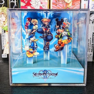 Kingdom Hearts 2 Final Mix 3D cube diorama | gamer gift | gamer cube | video game merch | cute gift |