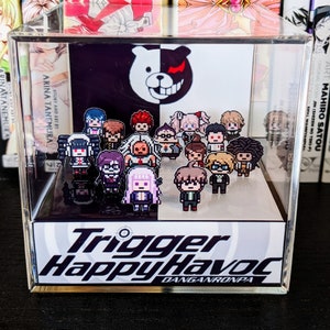 Danganronpa DGRP Trigger Happy Havoc 3D cube diorama | Anime gift | Otaku | Weeb | Cute gift | gift for gamers | Video game merch