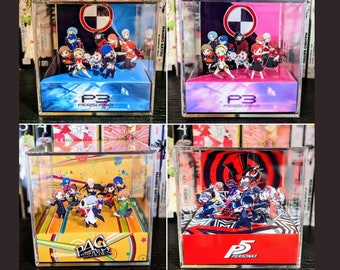 Persona 3, Persona 4 and Persona 5 3D cube diorama bundle | P3 | P4 | P5