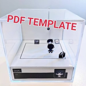 OMORI White Space Sunny version 3D cube diorama TEMPLATE