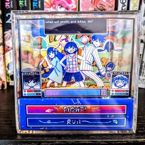 OMORI Friends Boss Battle 3D cube diorama | Aubrey, Kel and Hero battle