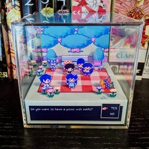 OMORI Mari&#39;s Picnic 3D cube diorama