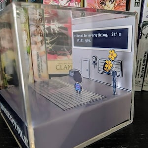 UNDERTALE Diorama cube 3D double face Malgré tout, c'est toujours vous C'est vous image 3