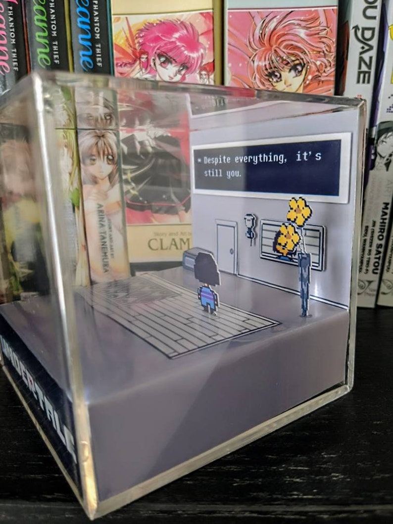 UNDERTALE Diorama cube 3D double face Malgré tout, c'est toujours vous C'est vous image 3