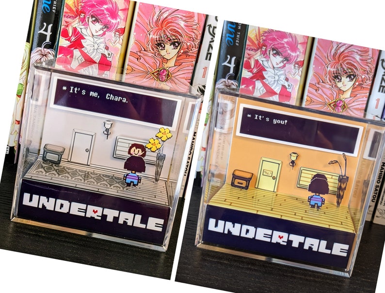 UNDERTALE Diorama cube 3D double face Malgré tout, c'est toujours vous C'est vous Dual - Chara ext ver