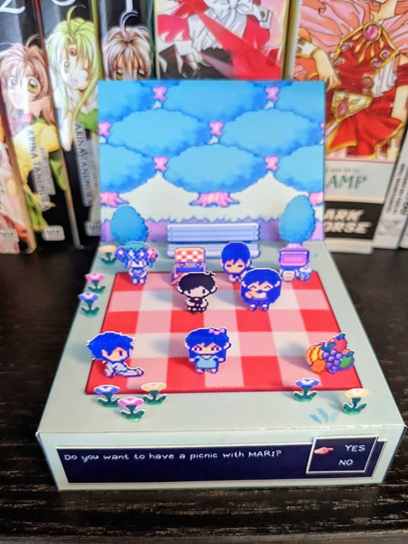 OMORI Mari's Picnic 3D Cube Diorama Etsy
