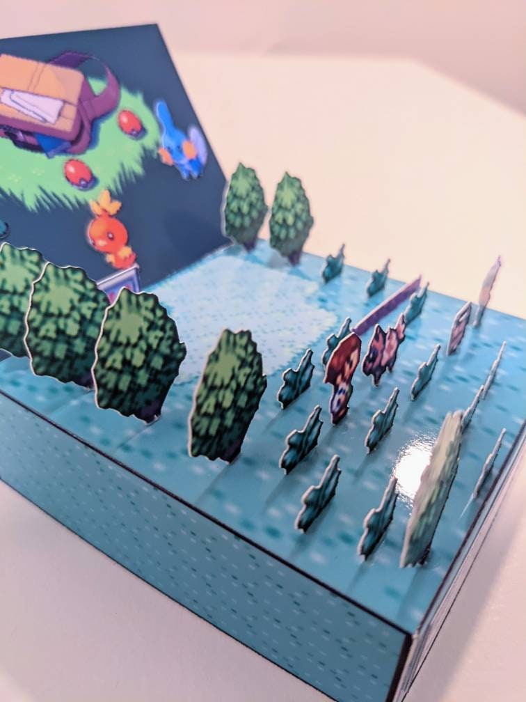 Pokemon Emerald Version 3D Diorama Cube 