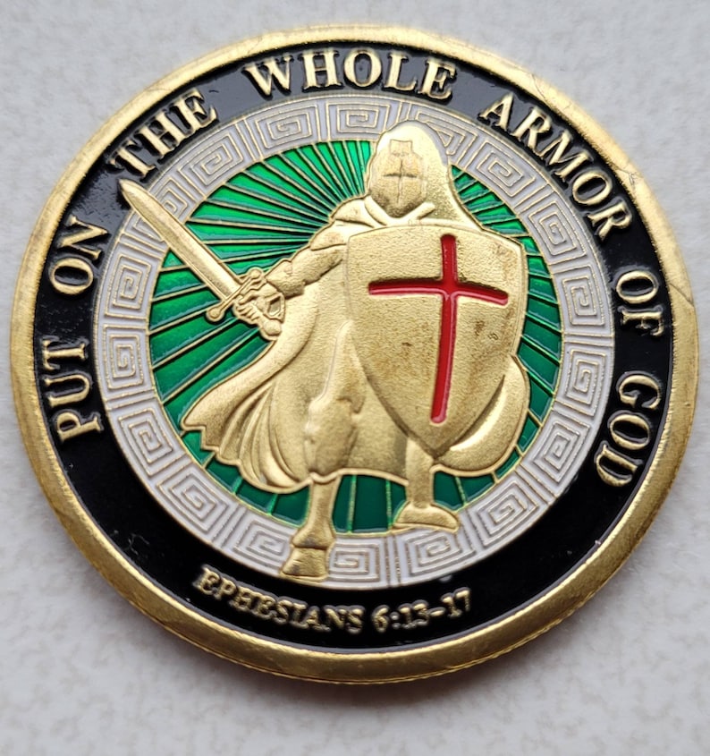 Put on the Whole Armor of God Challenge Coin design 1 - Etsy