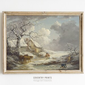 Vintage Winter Landscape Art Print | Morland Painting (Digital Download)