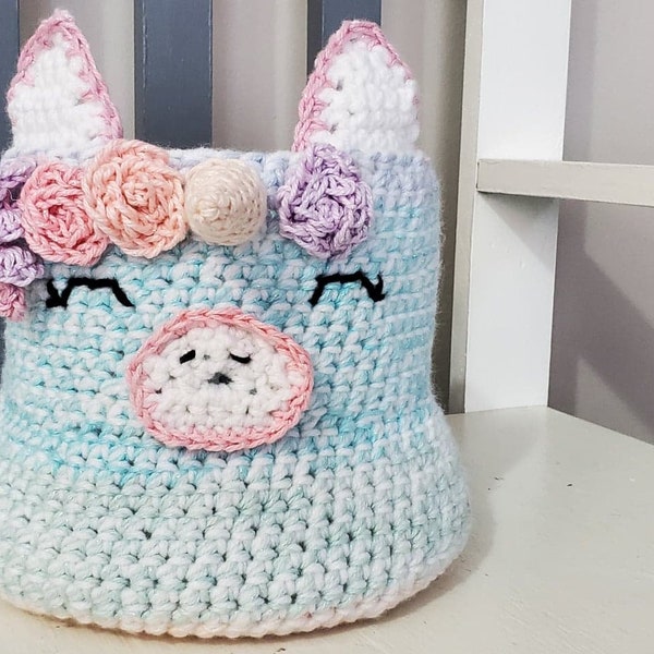 CROCHET PATTERN ONLY! Unicorn yarn bowl