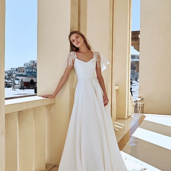 Butterfly Sleeve Gown Etsy