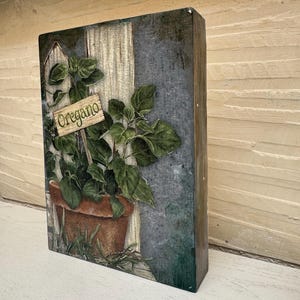 Memory Wall Tile, Memory Block, Sid Dickens Inspired Plaque, Wall Art, Decor Wall Tile, Memory Block Wall (Herbs 1) (In stock)