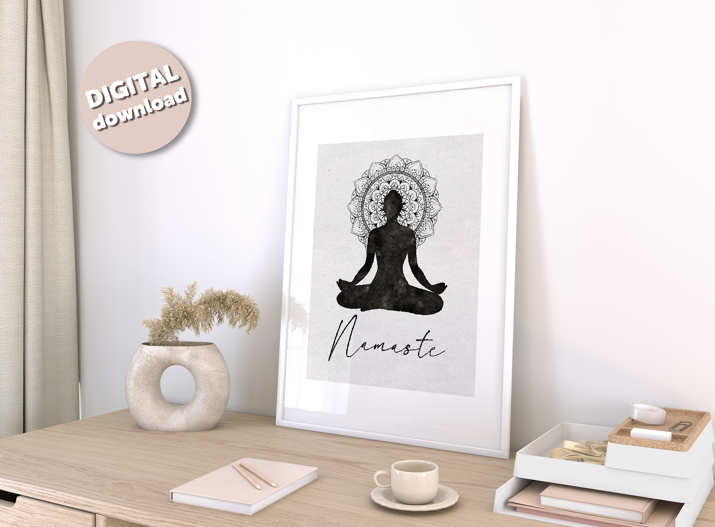 Namaste Printable Namaste Poster Spiritual Wall Art Yoga Studio Décor ...