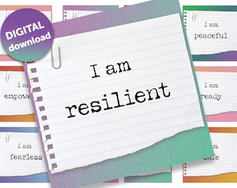 Printable Self–Love Affirmations | Self-Care Affirmation Cards | Vision Board Affirmations | Vison Board Printables | I AM Affirmations