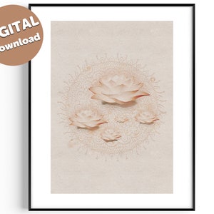 Lotus Flower Poster | Lotus Flower Wall Art | Printable Wall Art | Spiritual Wall Art | Yoga Studio Decor | Digital Download