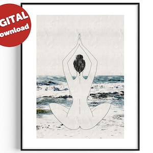 Meditation Wall Art | Spiritual Wall Art | Mindfulness Printable Poster | Meditation Room Décor | Yoga Art | Digital Download