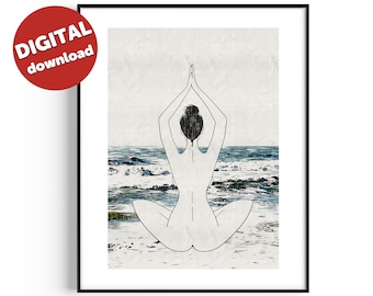 Meditation Wall Art | Spiritual Wall Art | Mindfulness Printable Poster | Meditation Room Décor | Yoga Art | Digital Download