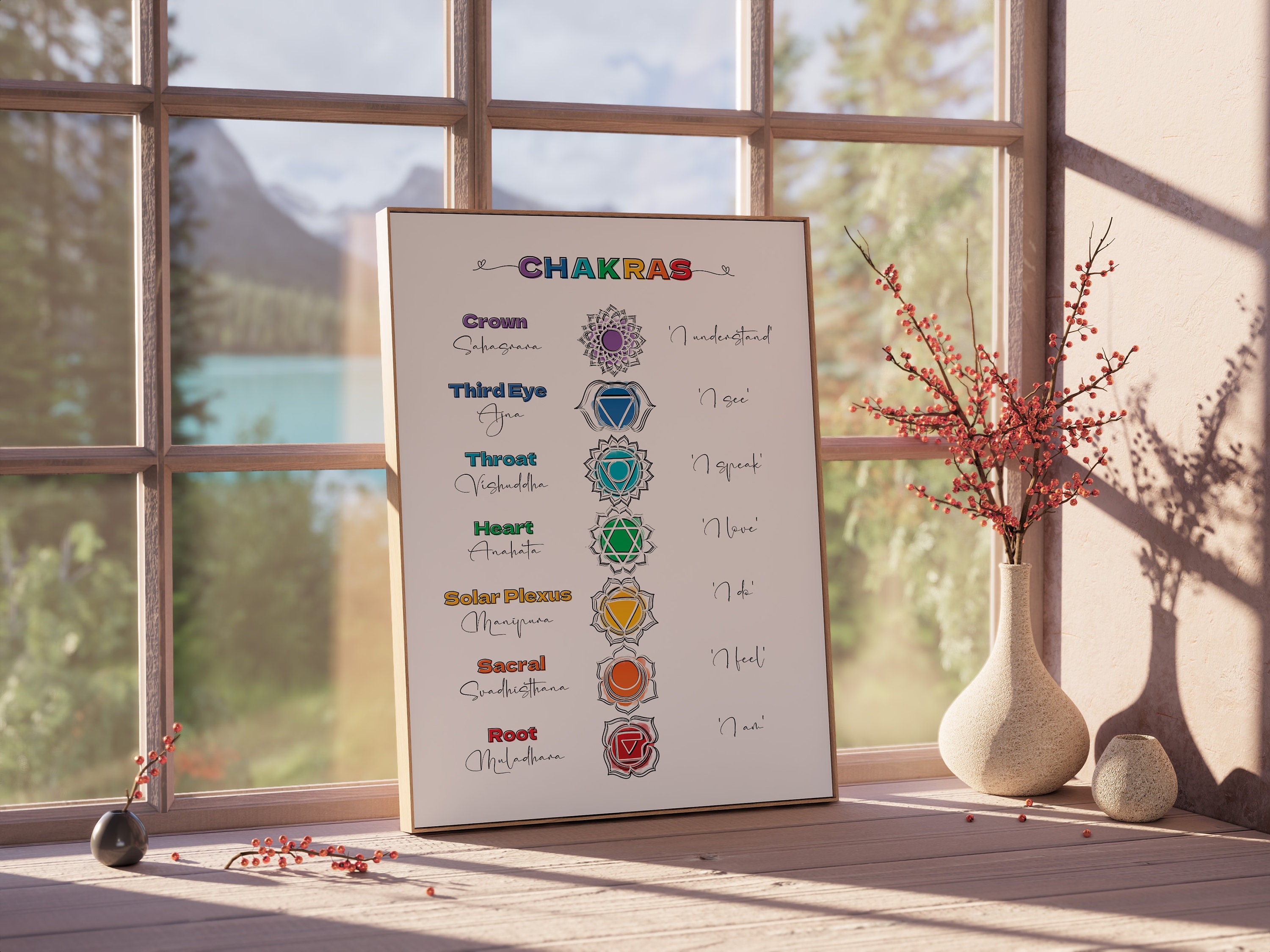 Chakra Printable | Chakra Poster | Chakra Wall Art | Seven Chakras ...