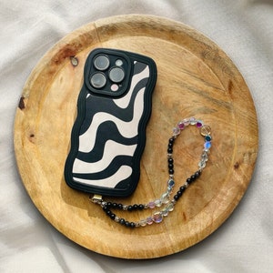 Coque et bijou de telephone - coque bord ondulé - seule ou en duo - phone case - coque iPhone
