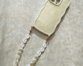 Pearly shell + pearl & shell strap – Handmade