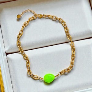 Collier acier inoxydable doré | Breloques interchangeables personnalisables | Bijou tendance femme fait main