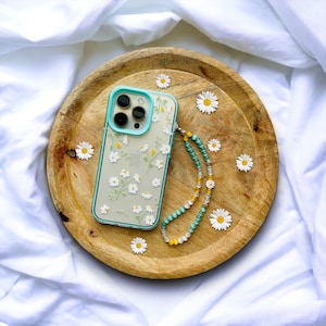 Telefoonhoesje - iPhone hoesje - telefoonbandje - telefoonhoesje - telefoonhoesje en sieraden - zeegroen