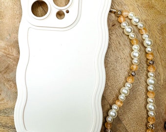 Coque et bijou de telephone - coque bord ondulé - seule ou en duo - phone case - coque iPhone