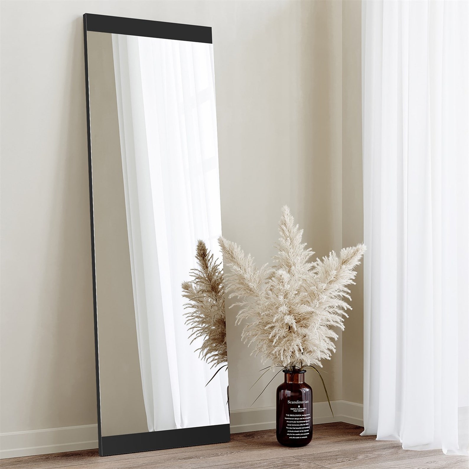 48 Full Length Floor & Wall Mirror Minimalist Large Etsy