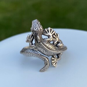 Iguana Lizard Ring Silver 925 Men / Iguana Anillo Plata Mexico