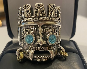 TLALOC Aztec Rain God Mexican Silver 925 - Dios Azteca Plata 925 Mexicana