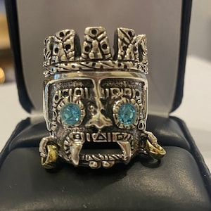 TLALOC Azteekse regengod Mexicaans zilver 925 - Dios Azteca Plata 925 Mexicana