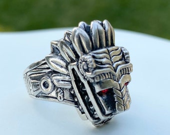 Quetzalcoatl Aztec - Kukulkan Mayan Ring Solid Silver 925 / Azteca - Maya Anillo Plata 925 Mexico