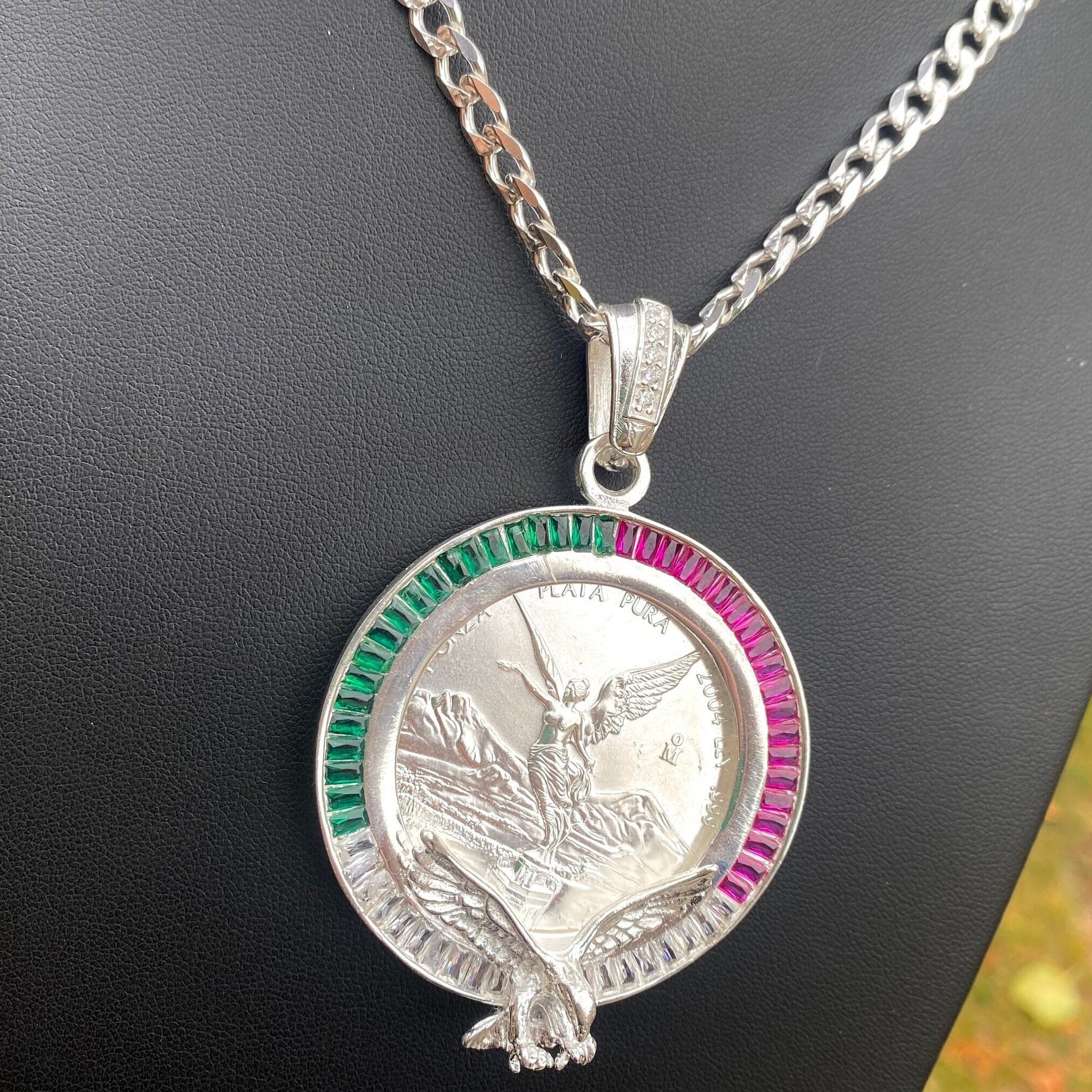 925 Sterling Silver Mexican Necklace For Women And Men, 14K