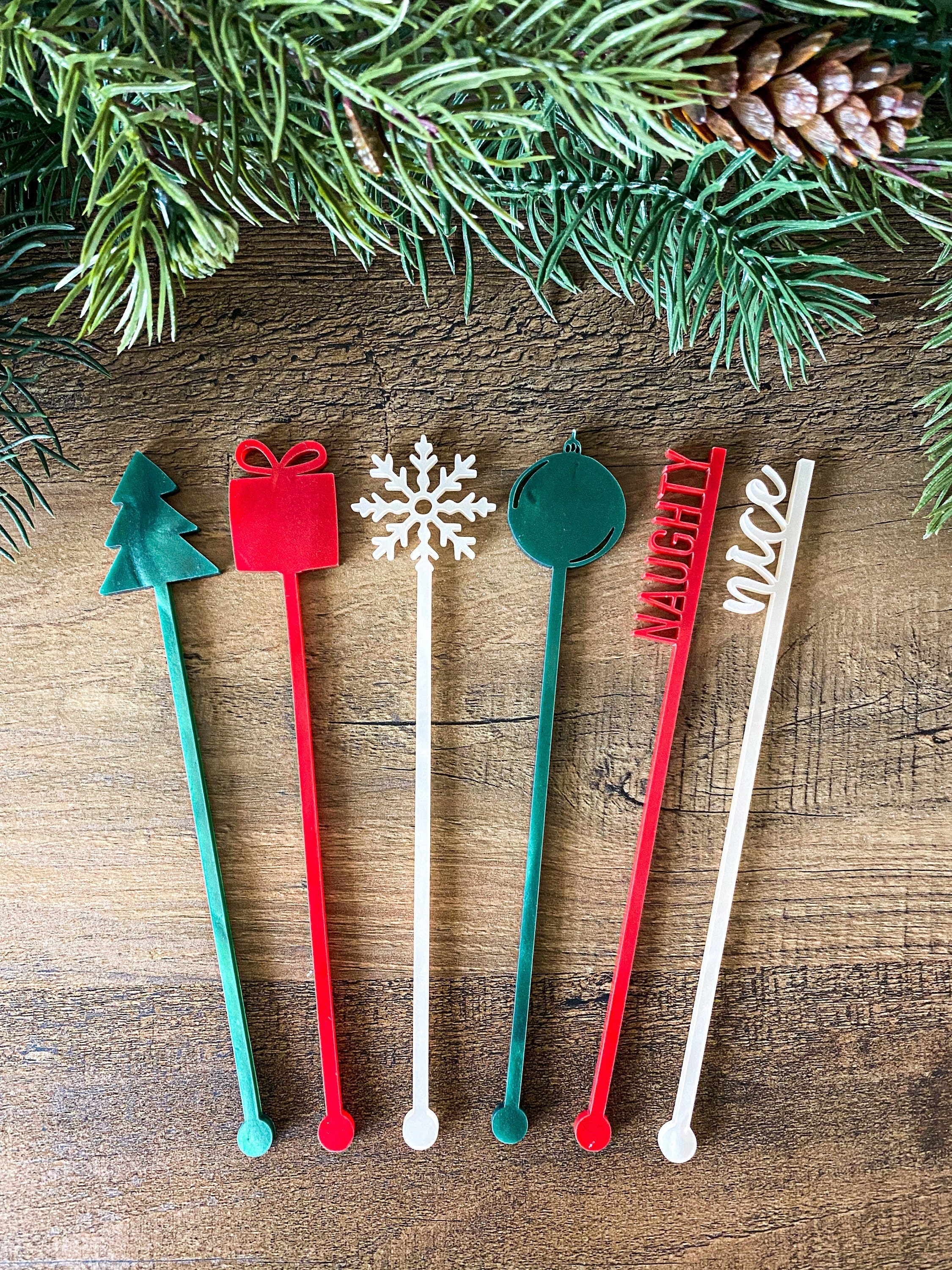 Products :: Christmas Tree Drink Stirrers, Holiday Drink Stir Sticks, Blush  Pink Christmas Swizzle Sticks, Holiday Party Cocktail Drink Sticks, Bar Tool