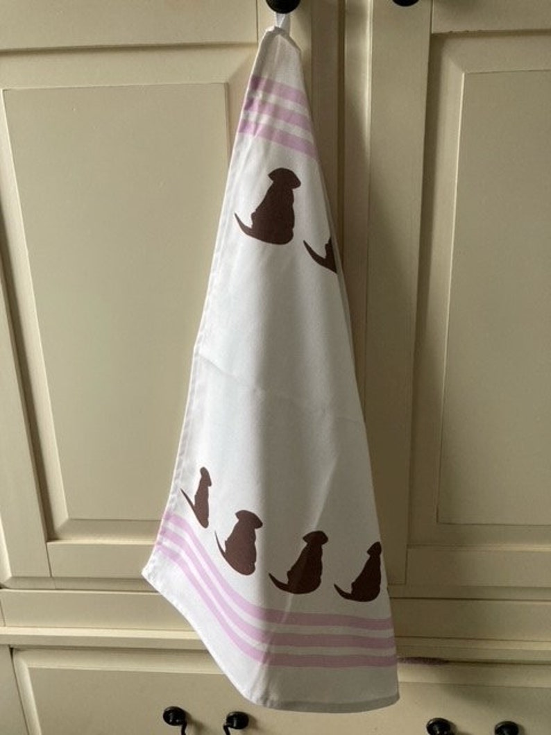 Chocolate Labrador Tea Towel Tea Towel With a Chocolate Lab Etsy UK