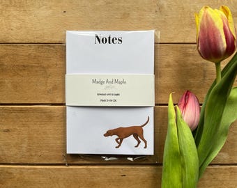 Hungarian Vizsla Notepad, Dog Lover Stationery