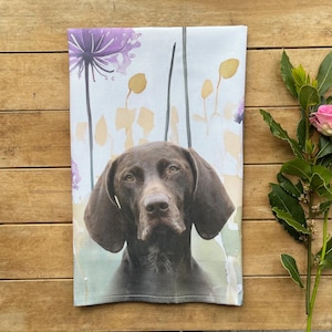 German Shorthaired Pointer Tea Towel: Country Kitchen Decor