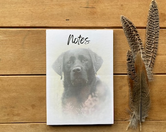 Black Labrador notepad, gundog gifts, dog lovers notepad, Labrador gifts, gifts for Labrador owners, gifts for her, gifts for him