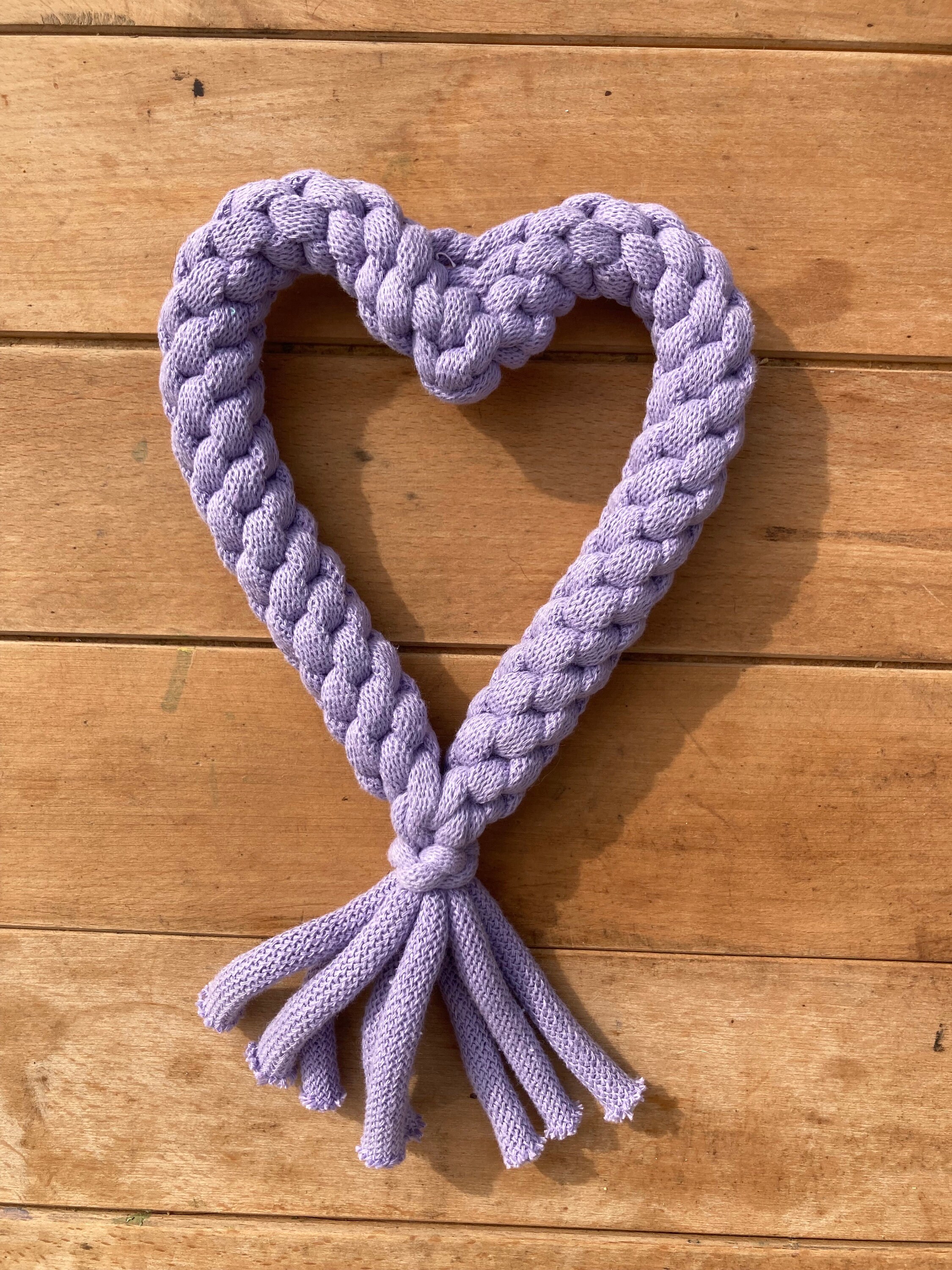 Recycled Cotton Dog Toy, Dog Gifts, Valentines Dog Toy, Recycled Dog