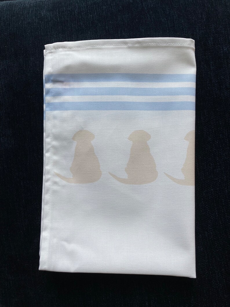 Labrador Tea Towel: White Cotton with Yellow Puppy Motif image 7