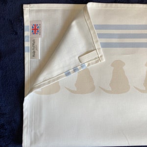Labrador Tea Towel: White Cotton with Yellow Puppy Motif image 6