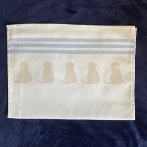Labrador Tea Towel: White Cotton with Yellow Puppy Motif image 8