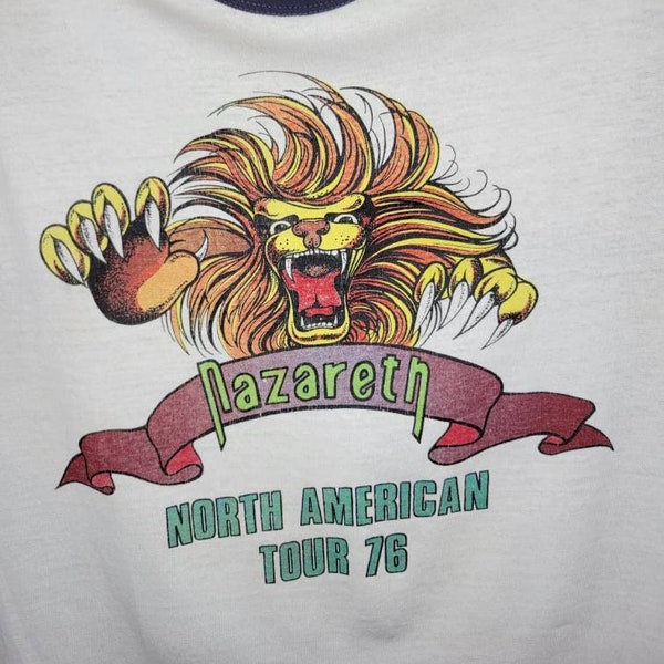Rare 1976 S Nazareth Band Shirt. North American Tour. Love Hurts.