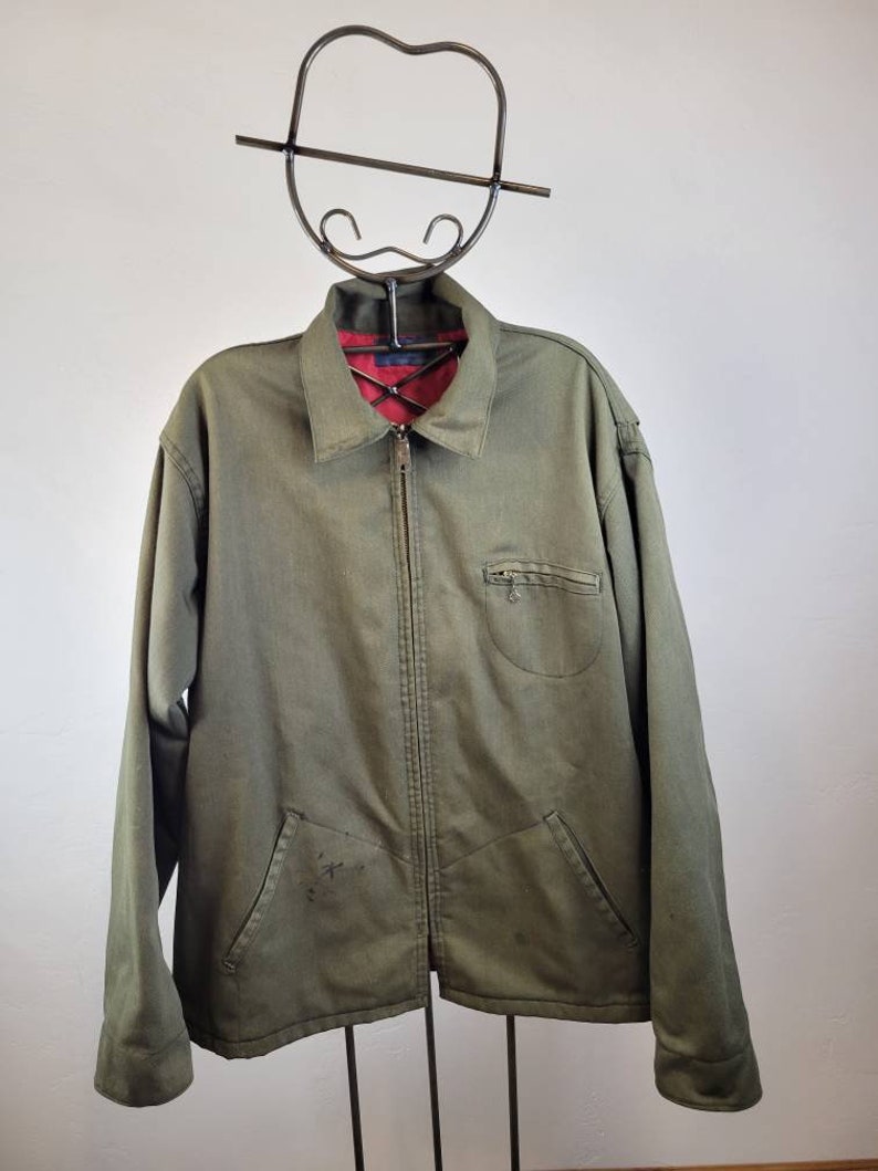 L 1960's Oshkosh B'Gosh Coat. Army Green. shops Well Worn.