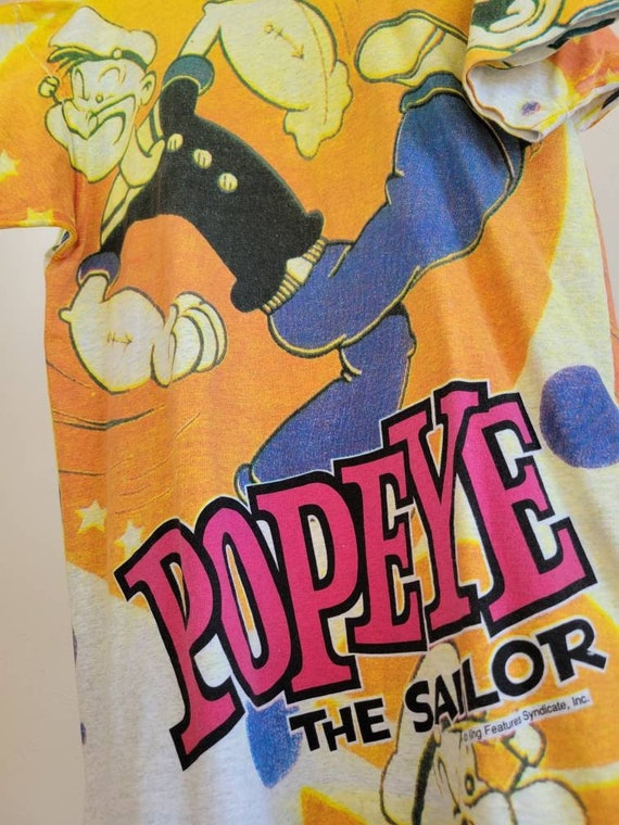 Popeye the Sailor Multi-Panel Illustrated Resort Shirt for Ladies