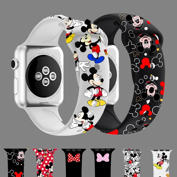 Mickey & Minnie Mouse Apple Watch Bands Fit All Iwatch Series Etsy
