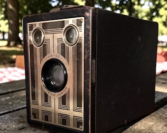 1930s Kodak Brownie Junior Camera – Art Deco Shelf Decor