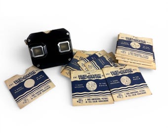 Vintage View-Master with 29 Mid-Century Travel Reels – Working Viewer, USA Made