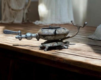 Antique Figural Turtle Gas Iron Heater Stand – Victorian Cast Iron Warmer