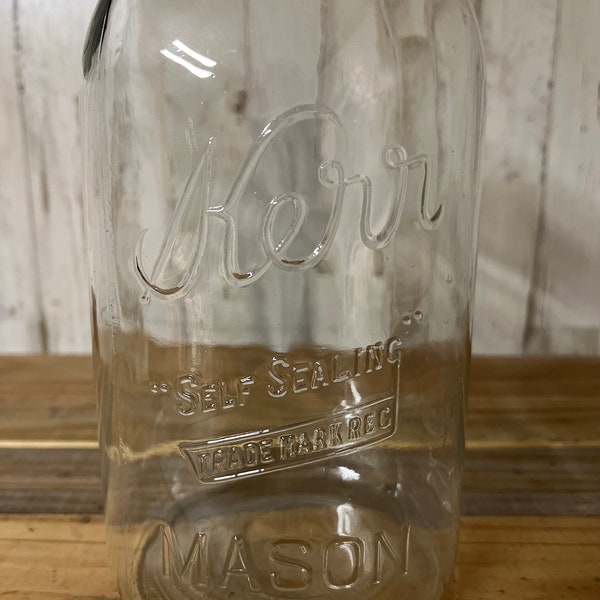 Vintage Kerr Canning Jar 1 Gallon Self Sealing Trademarked